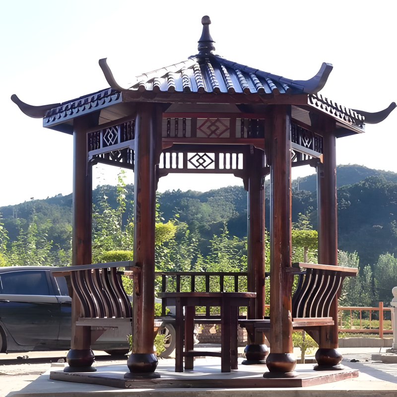 防腐木凉亭05